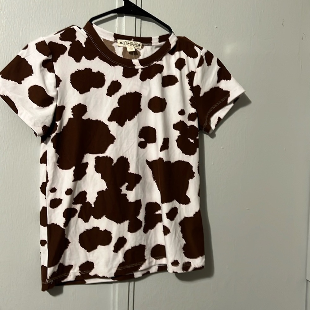 Love dazed brand size medium cow print top